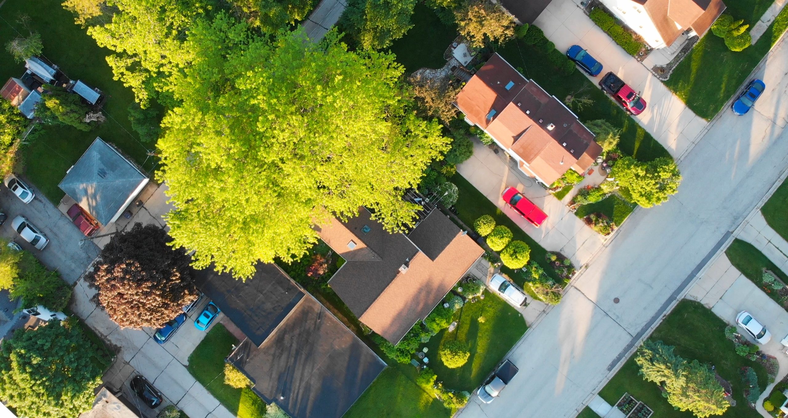 Aerial view of unknown residential neighborhood